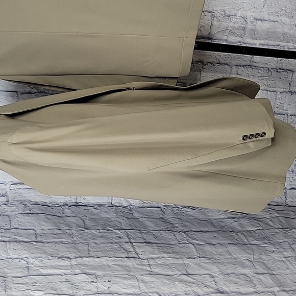 Haggar Black Label Tan 2 Piece Men's Suit Jacket and‎ Pants 44L/38/32 - Picture 8 of 13